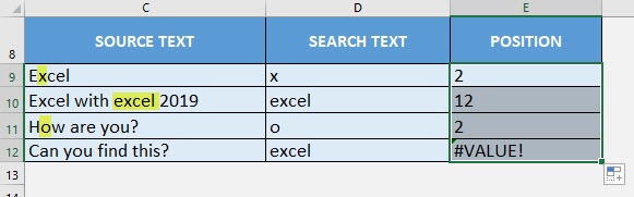 FIND Formula in Excel