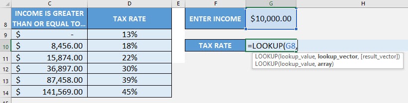 LOOKUP Formula in Excel