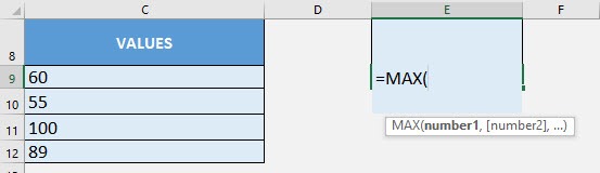 MIN Formula in Excel