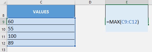 MIN Formula in Excel