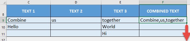 TEXTJOIN Formula in Excel