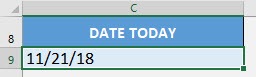 TODAY Formula in Excel