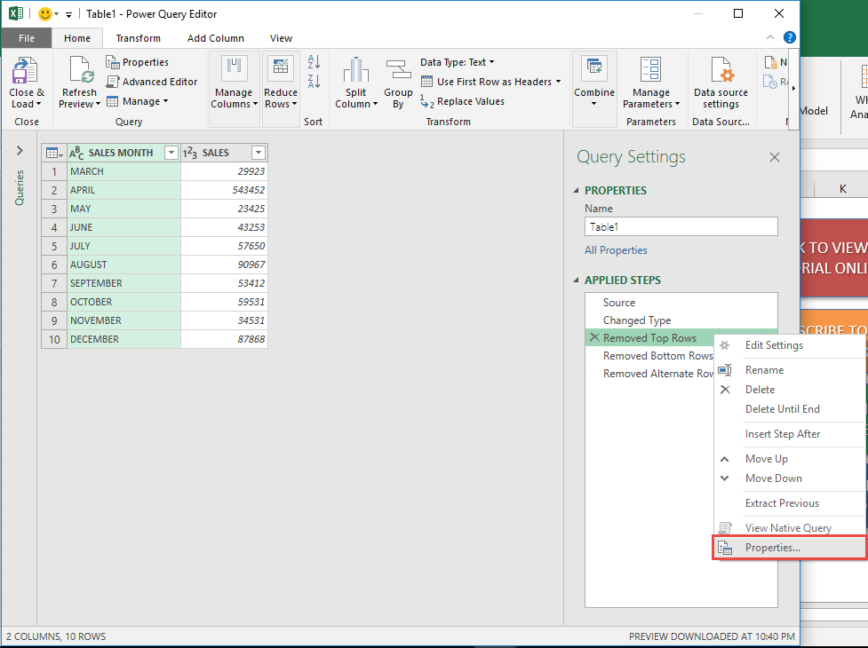 Comment In Query Steps In Power Query