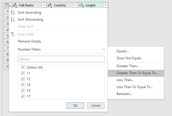 Extract Length Using Power Query or Get & Transform