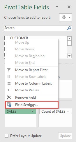 Show Field and Value Settings in Excel Pivot Tables