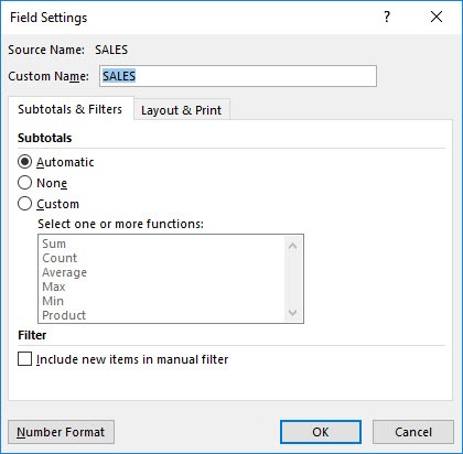 Show Field and Value Settings in Excel Pivot Tables