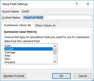 Show Field and Value Settings in Excel Pivot Tables