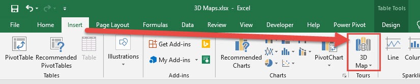 3D Maps In Microsoft Excel