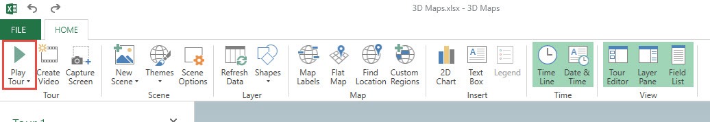 3D Map in Excel