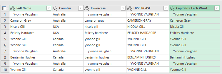 Format Text in Power Query