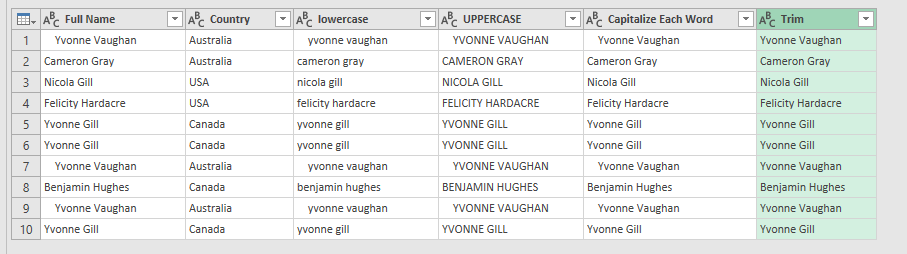 Format Text in Power Query