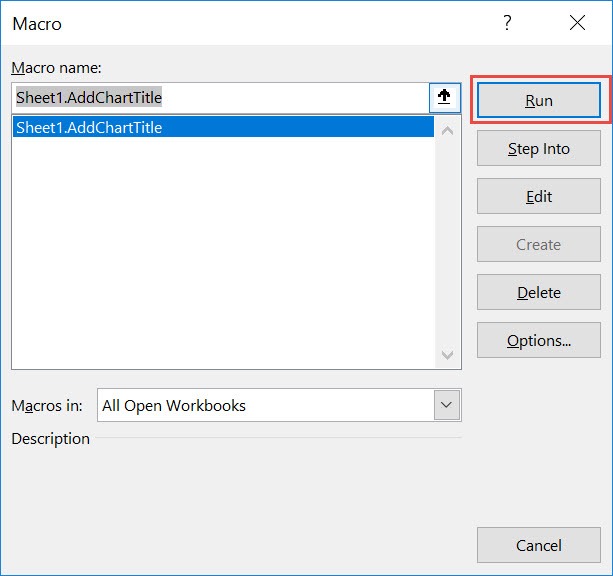 Add Chart Title Using Macros In Excel