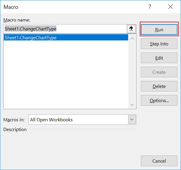 Change Chart Type Using Macros In Excel