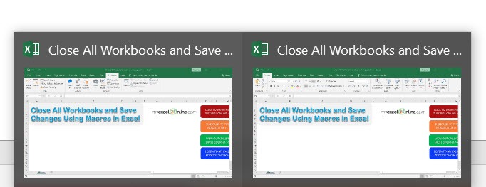 Close All Workbooks and Save Changes Using Macros In Excel