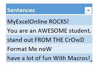 Convert Selection to Lower Case Using Macros In Excel