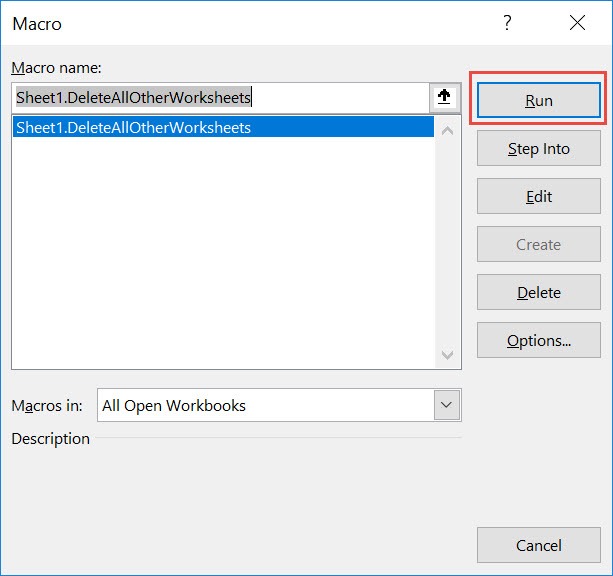 Delete All Other Worksheets Using Macros In Excel