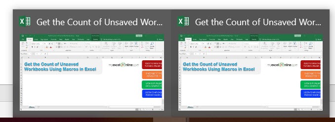 Get the Count of Unsaved Workbooks Using Macros In Excel