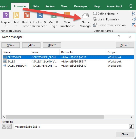 Highlight all Named Ranges Using Macros In Excel