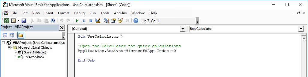 Use Calculator By Using Macros In Excel
