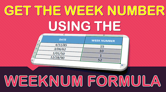 WEEKNUM Formula in Excel