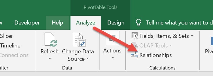 Data Model and Relationships In Microsoft Excel Pivot Tables