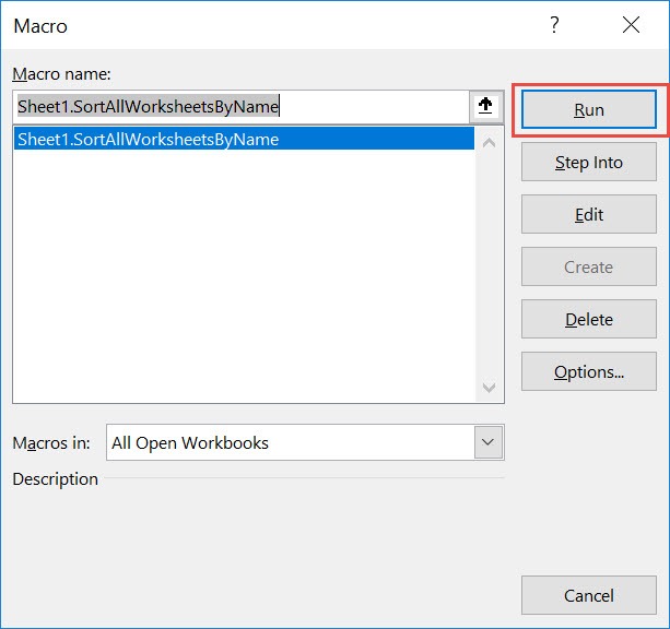 Sort All Worksheets By Name Using Macros In Excel