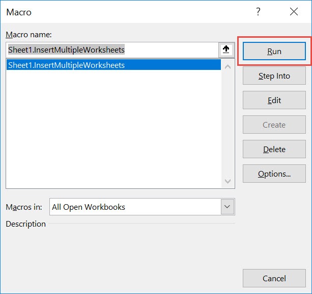 Insert Multiple Worksheets Using Macros In Excel