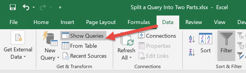 Split a Query into Two Parts in Power Query