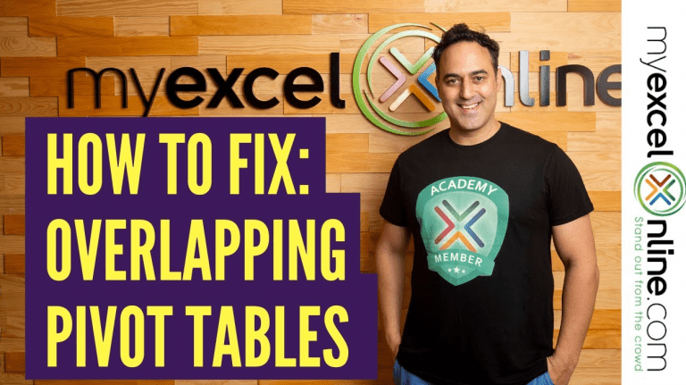 A PivotTable report cannot overlap another PivotTable report – Solution