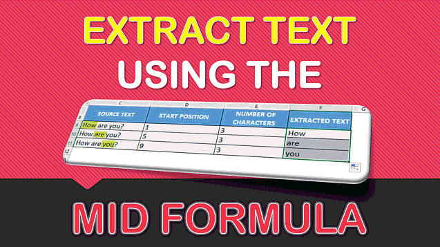 MID Formula in Excel