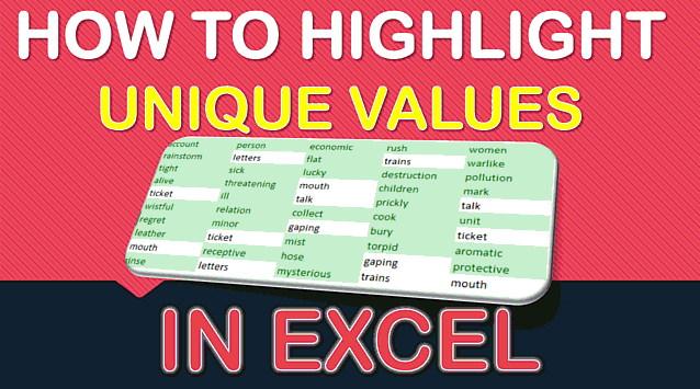 How to Highlight Unique Values in Excel