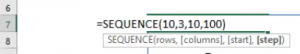 SEQUENCE Formula in Excel | MyExcelOnline