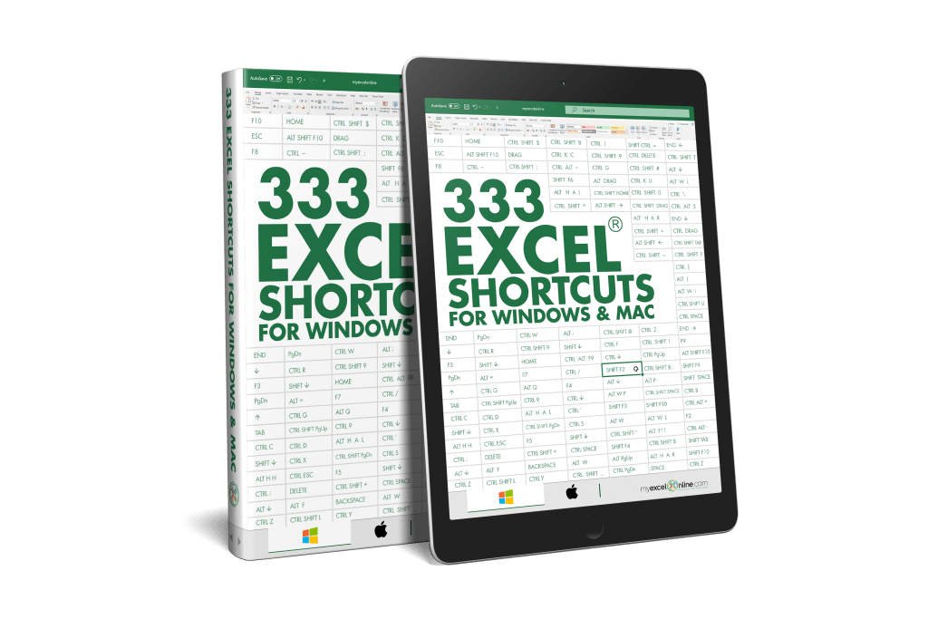 333 Excel Shortcuts For Windows And Mac Myexcelonline