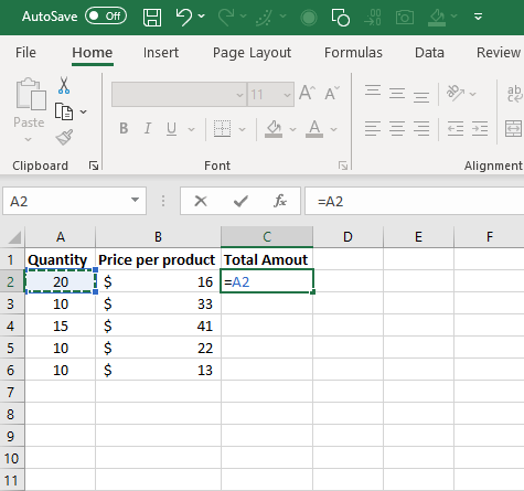 basic calculation in excel