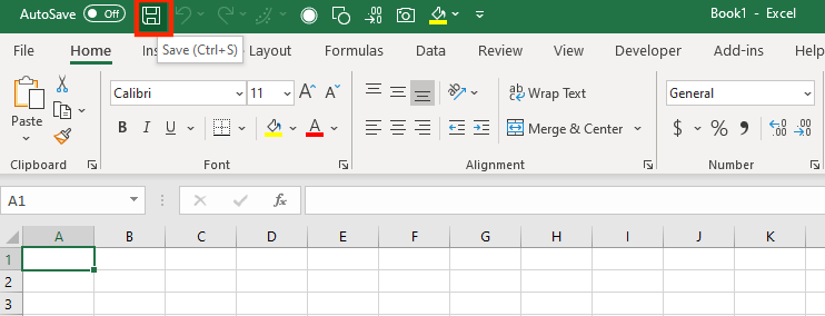 save a excel file