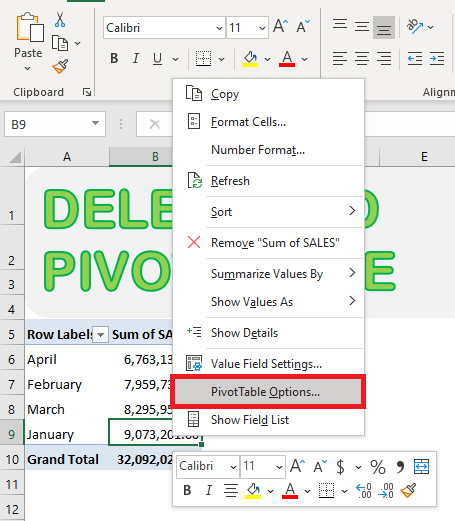 Clear & Delete Old Pivot Table Items | MyExcelOnline