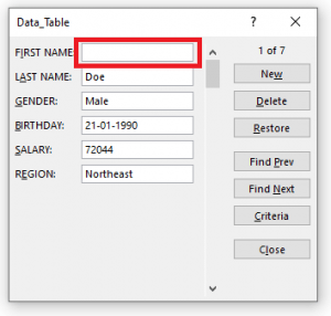 Create Form in Excel for Data Entry | MyExcelOnline