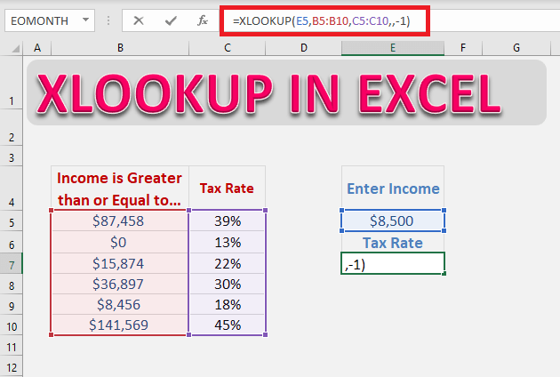 How to use the XLOOKUP function in Excel with 7 Examples! | MyExcelOnline