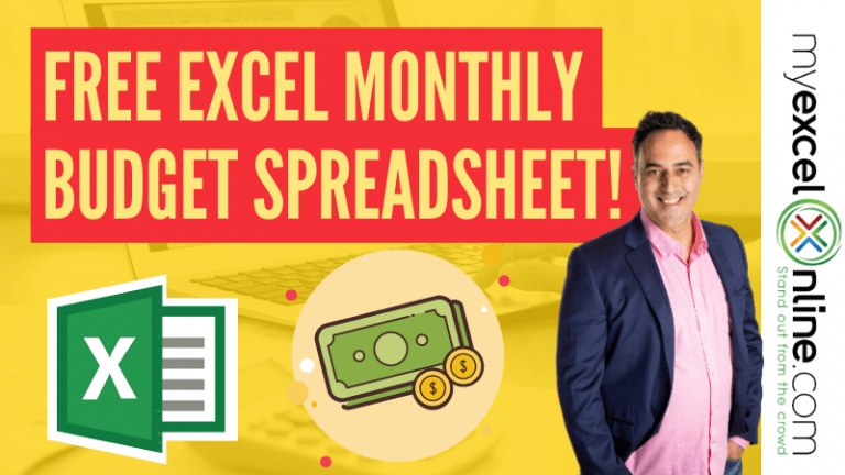 Free Excel Budget Spreadsheet to Keep Your Spending on Track! | MyExcelOnline