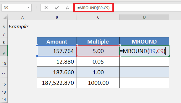 Round Off Numbers with Excel's ROUND Formula