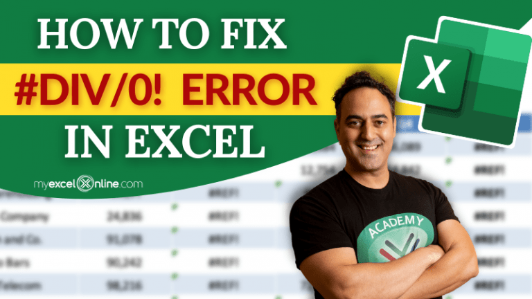 How to fix the #DIV/0! error in Excel Formulas | MyExcelOnline