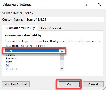 Change Count to Sum in Excel Pivot Tables