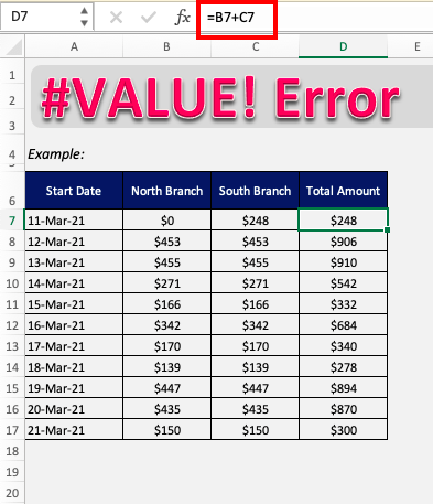 How to fix the #VALUE error in Excel formulas