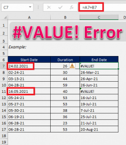 How to fix the #VALUE error in Excel formulas