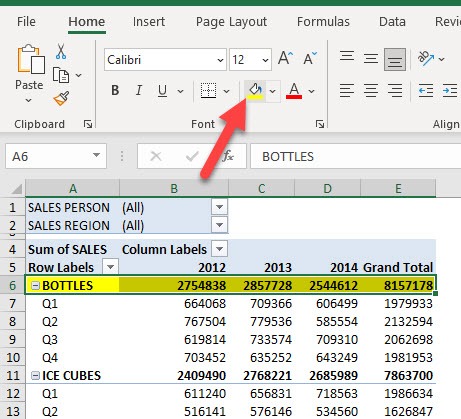 Select & Format Fields in Excel Pivot Tables