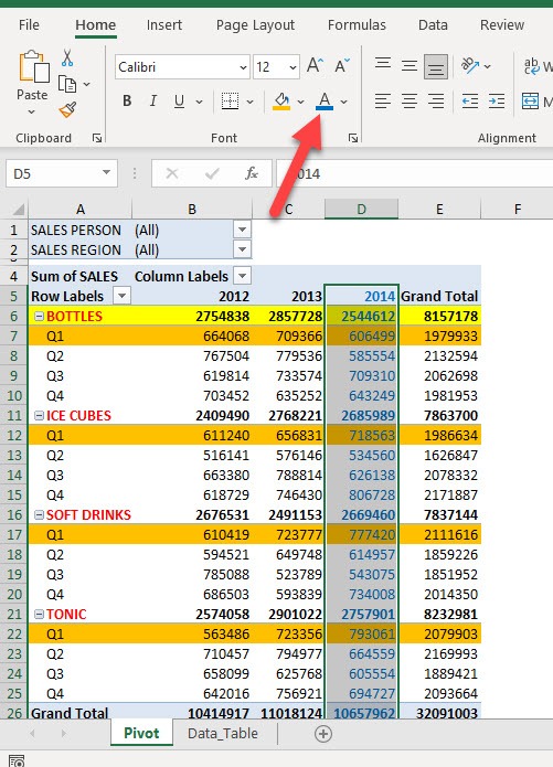 Select & Format Fields in Excel Pivot Tables