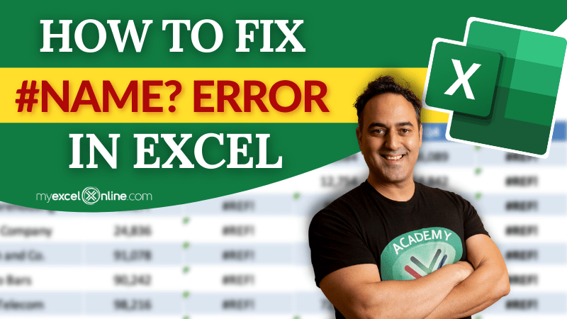 Name Error In Excel Myexcelonline