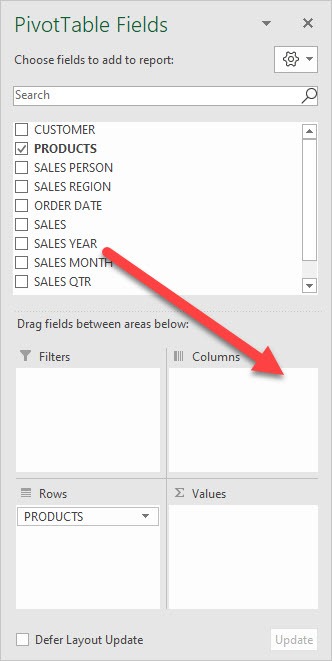 Field List & Areas