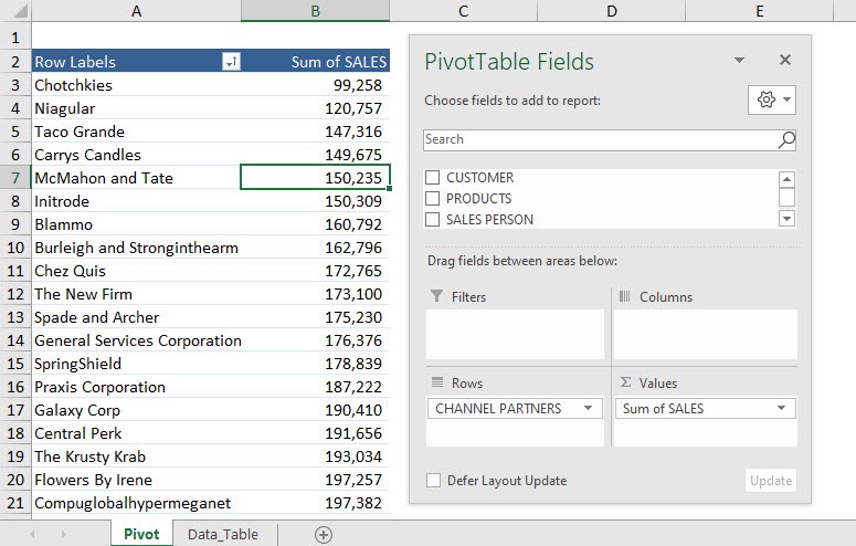 Pivot Filter by Values - Top or Bottom %