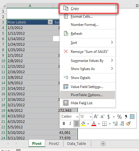 Group Two Excel Pivot Tables Independently | MyExcelOnline